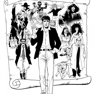 Illustrazione di Montanari & Grassani per i 25 anni di Dylan Dog