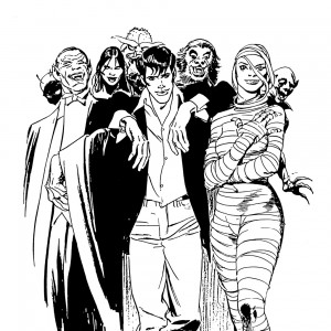 Dylan Dog: disegno di Andrea Venturi per "Lucca '93"