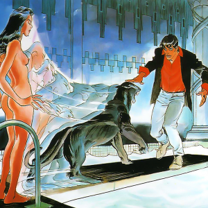 Illustrazione di Andrea Venturi dal portfolio "Dylan Dog Cult-Movie Horror" (Sergio Bonelli Editore, 1993)