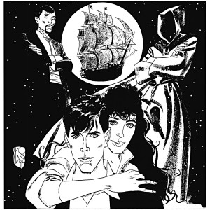 Dylan Dog, Morgana & Xabaras: disegno di Angelo Stano per la copertina di "Dime Press" n. 9 (1995)