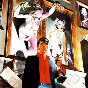 Illustrazione di Andrea Venturi dal portfolio "Dylan Dog Cult-Movie Horror" (Sergio Bonelli Editore, 1993)