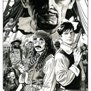 Dylan Dog, Groucho & Xabaras: disegno di Bruno Brindisi per il Napoli Comicon (2006)