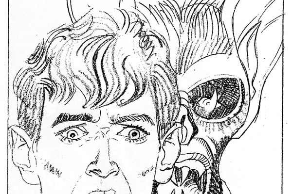 "I Vampiri" (Dylan Dog n. 62) bozzetto di Angelo Stano