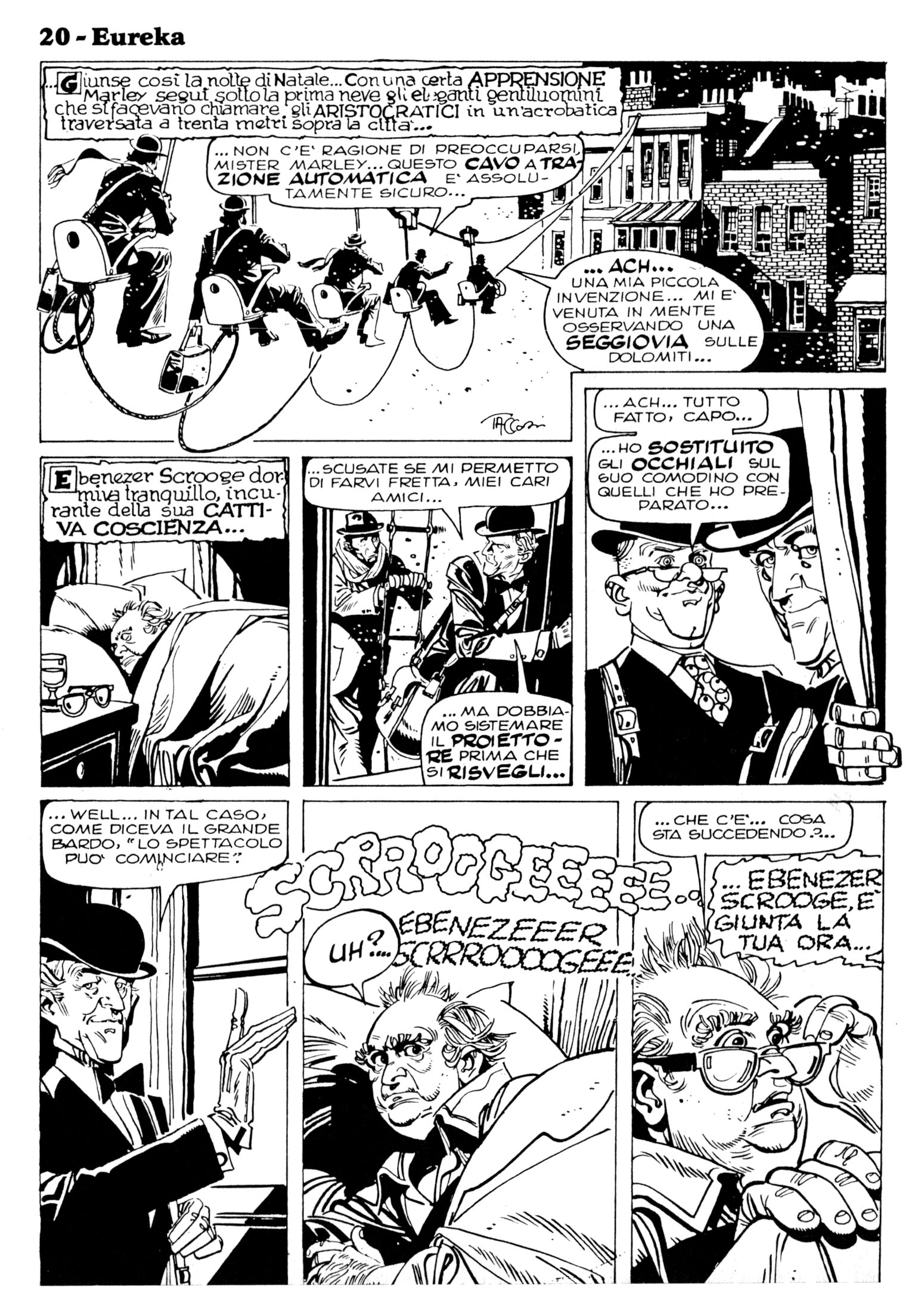 Gli Aristocratici, "Il fantasma di Natale", di Sclavi-Castelli & Tacconi. Dal "Corriere dei Ragazzi" n. 52 (1975).