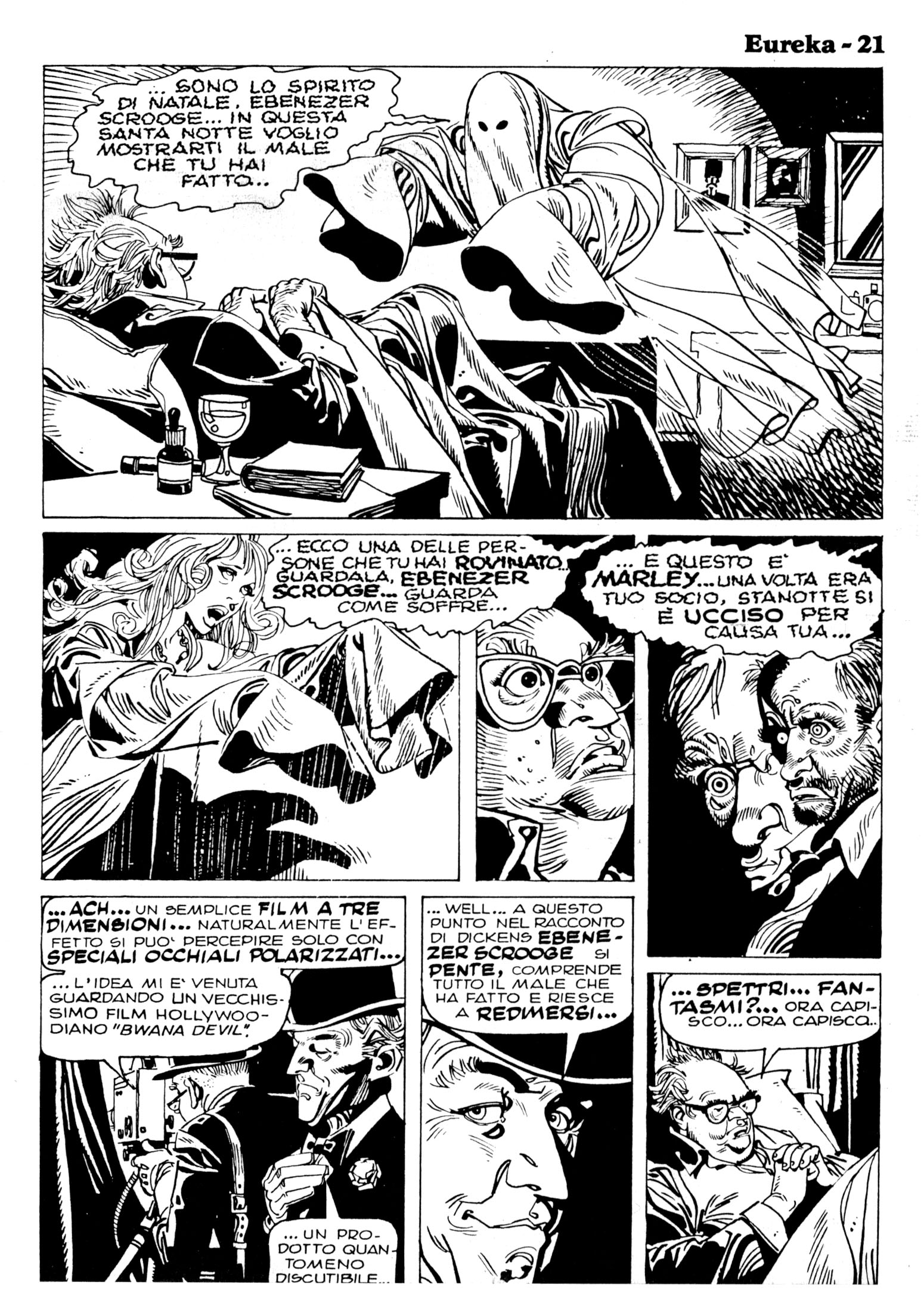 Gli Aristocratici, "Il fantasma di Natale", di Sclavi-Castelli & Tacconi. Dal "Corriere dei Ragazzi" n. 52 (1975).