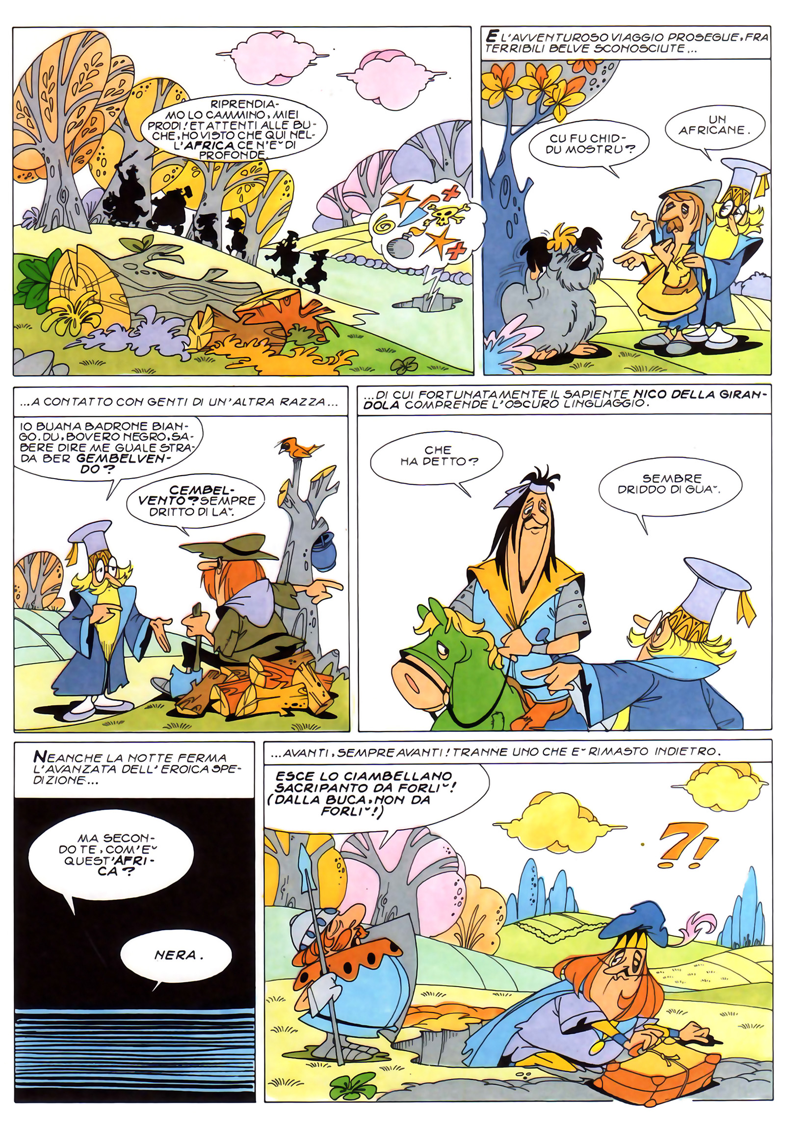 "Lo gran girodelmondo", di Sclavi & Gavioli. Da "Il Giornalino" n. 51, 1989.
