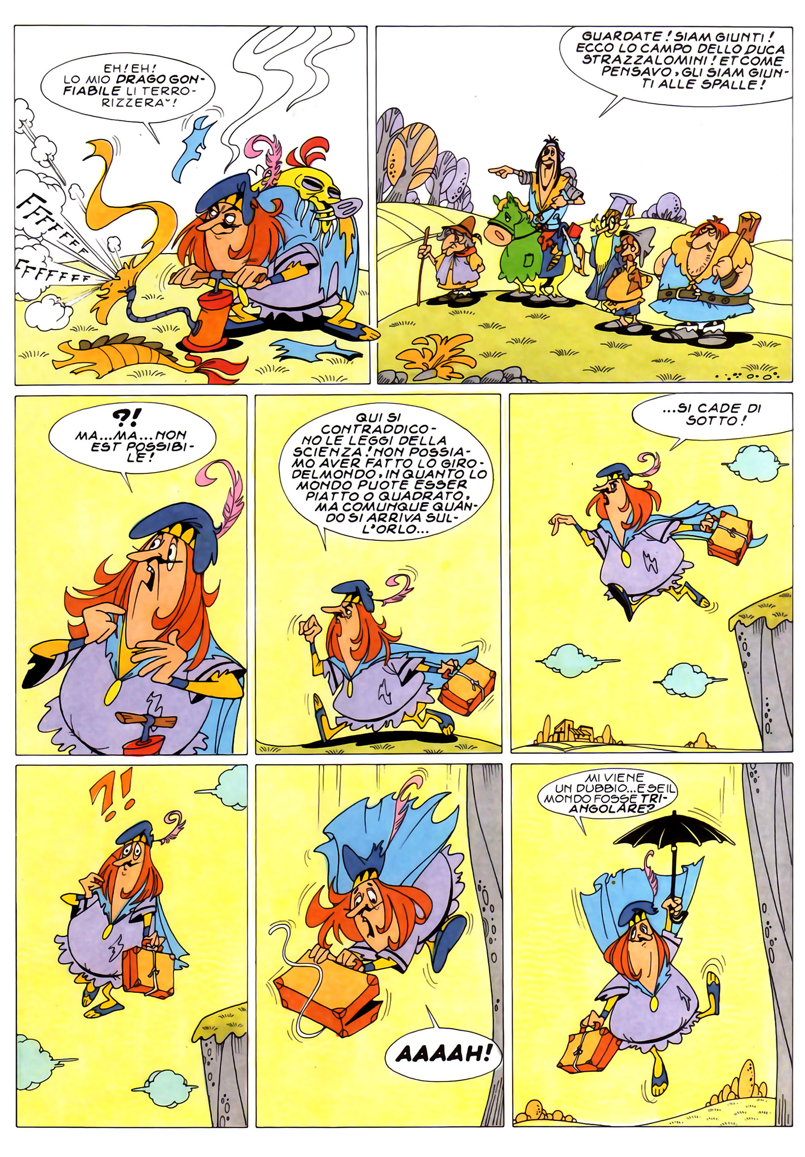 "Lo gran girodelmondo", di Sclavi & Gavioli. Da "Il Giornalino" n. 51, 1989.