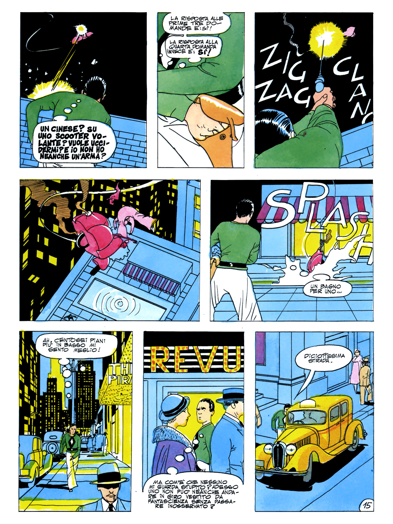 Roy Mann, "In uno strano mondo", di Sclavi & Micheluzzi. Da "Comic Art" nn. 34/39, 1987.