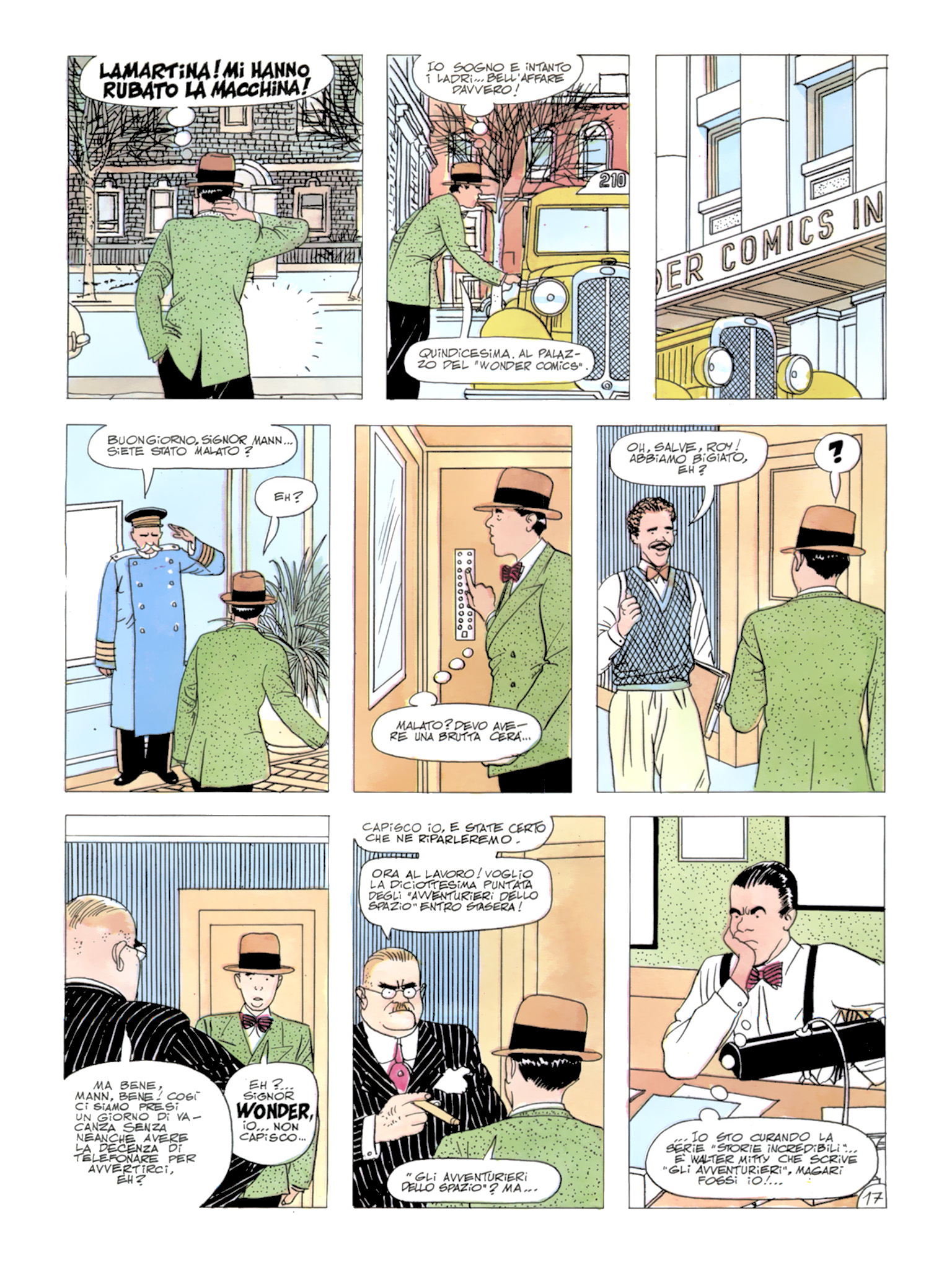 Roy Mann, "In uno strano mondo", di Sclavi & Micheluzzi. Da "Comic Art" nn. 34/39, 1987.