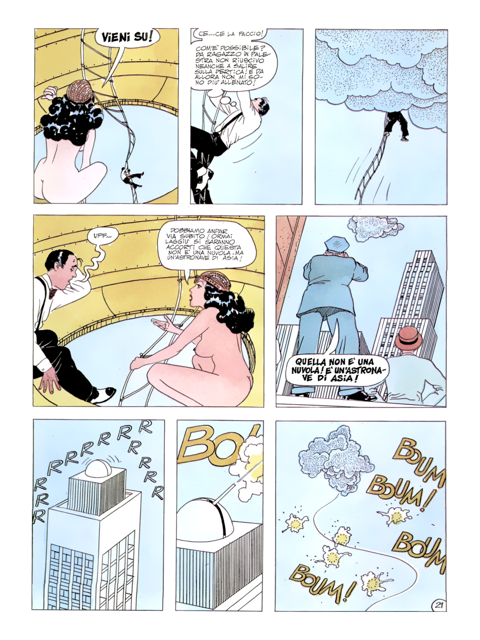 Roy Mann, "In uno strano mondo", di Sclavi & Micheluzzi. Da "Comic Art" nn. 34/39, 1987.