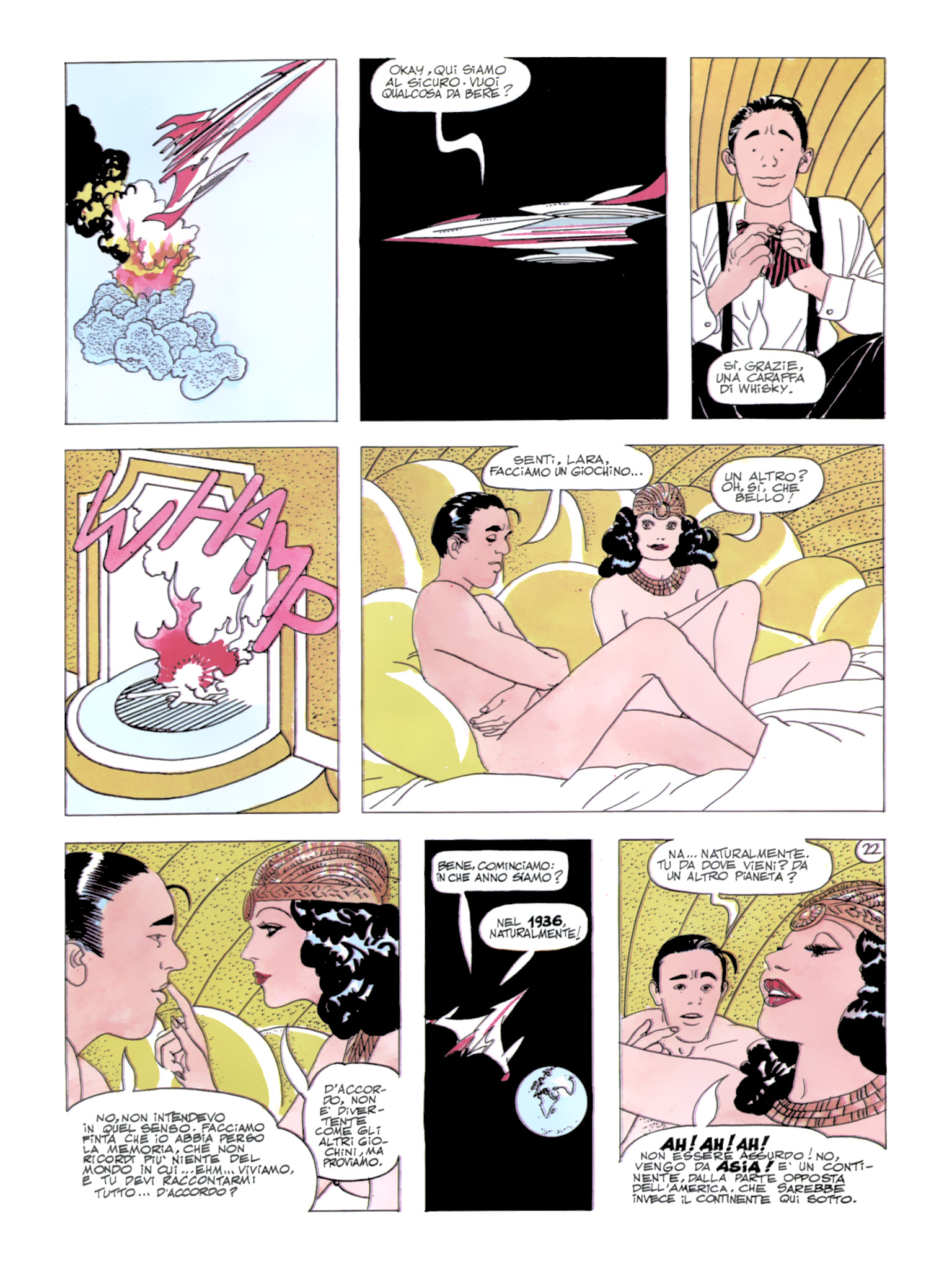 Roy Mann, "In uno strano mondo", di Sclavi & Micheluzzi. Da "Comic Art" nn. 34/39, 1987.