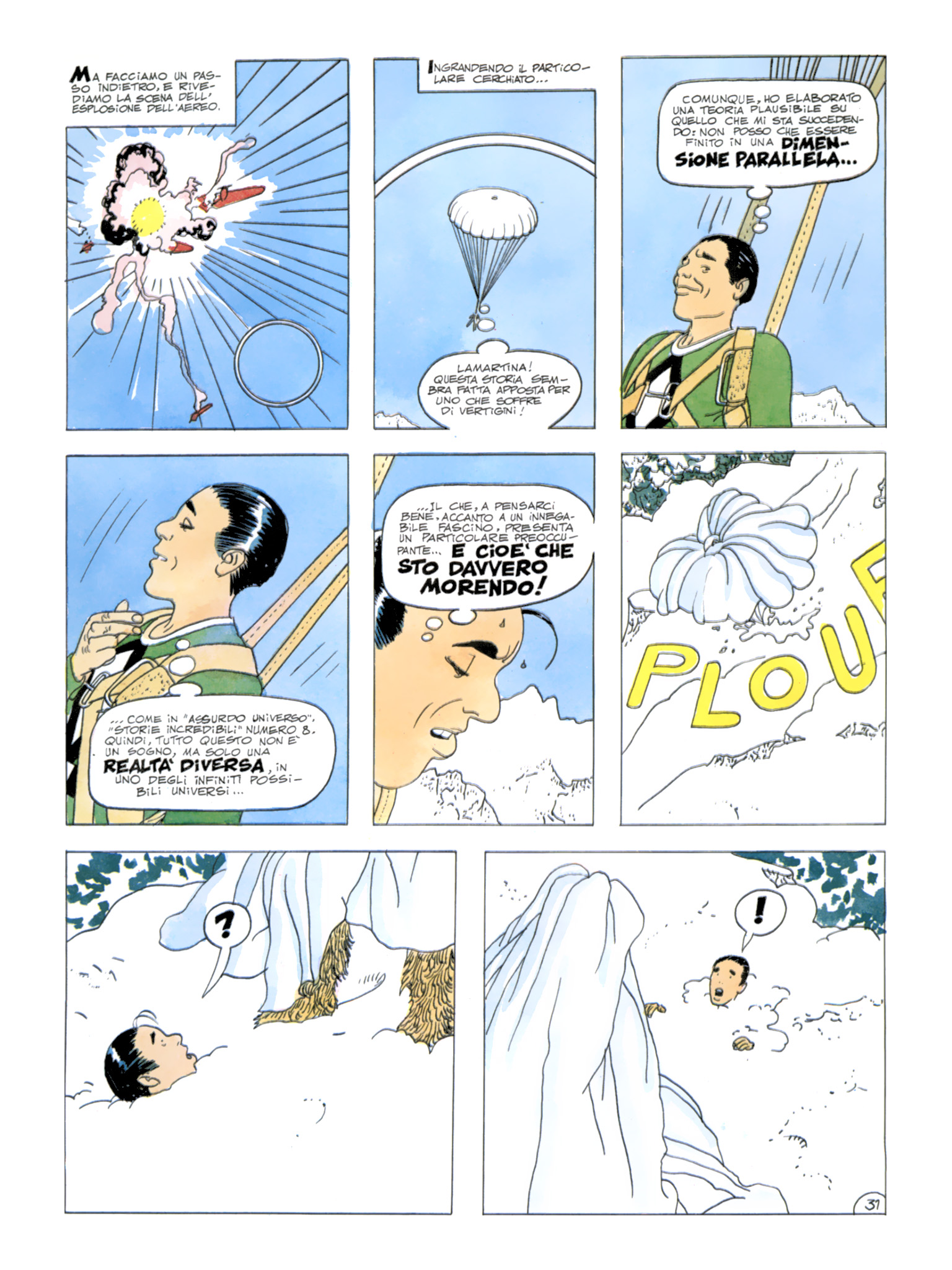 Roy Mann, "In uno strano mondo", di Sclavi & Micheluzzi. Da "Comic Art" nn. 34/39, 1987.