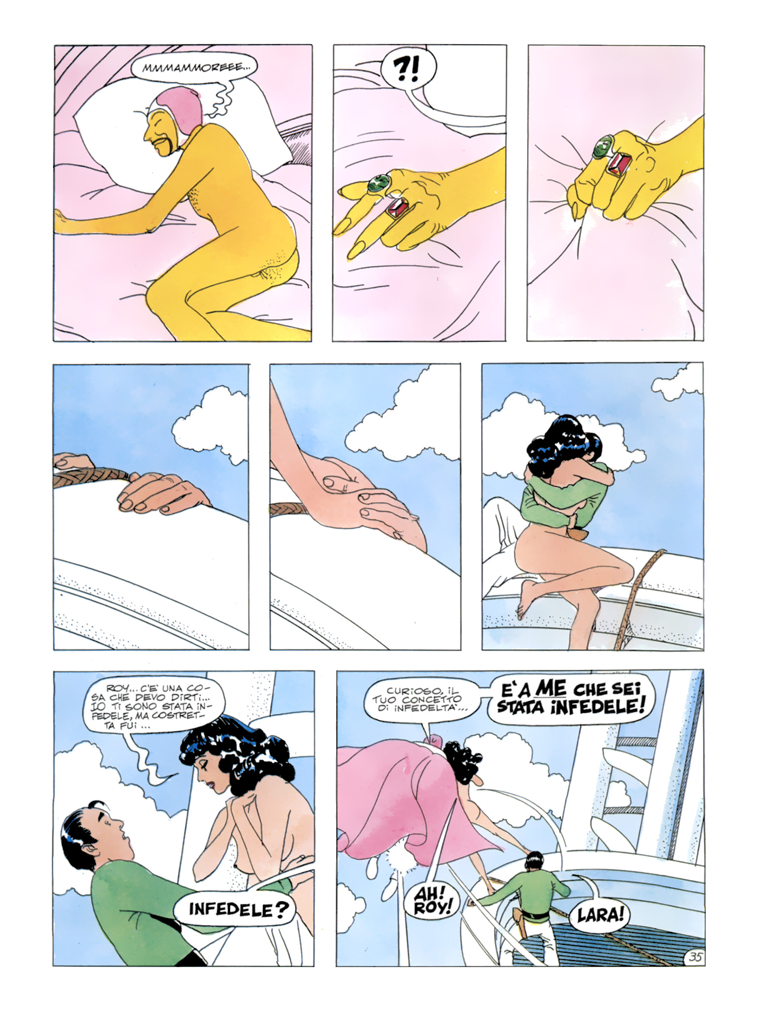 Roy Mann, "In uno strano mondo", di Sclavi & Micheluzzi. Da "Comic Art" nn. 34/39, 1987.