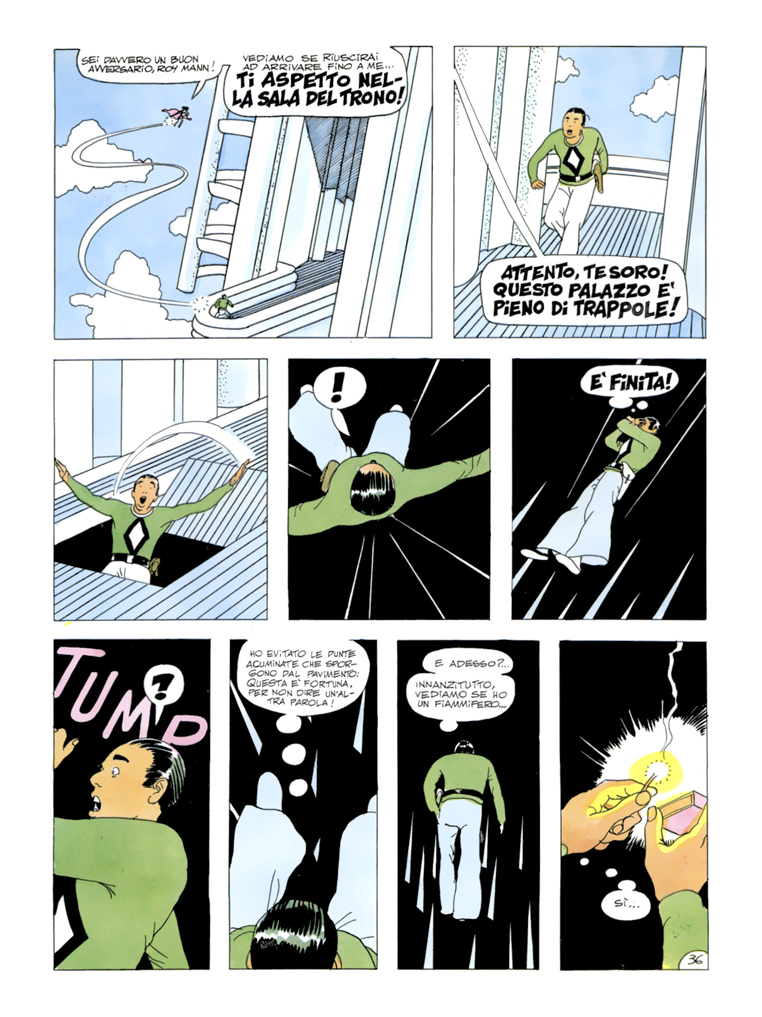 Roy Mann, "In uno strano mondo", di Sclavi & Micheluzzi. Da "Comic Art" nn. 34/39, 1987.
