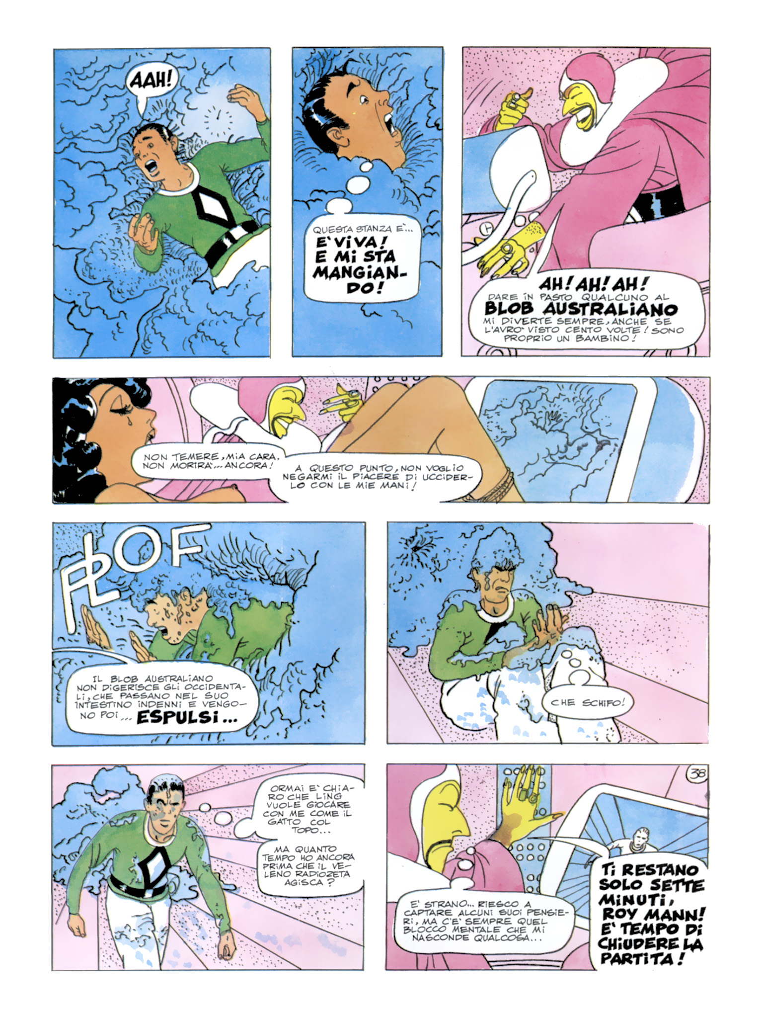 Roy Mann, "In uno strano mondo", di Sclavi & Micheluzzi. Da "Comic Art" nn. 34/39, 1987.
