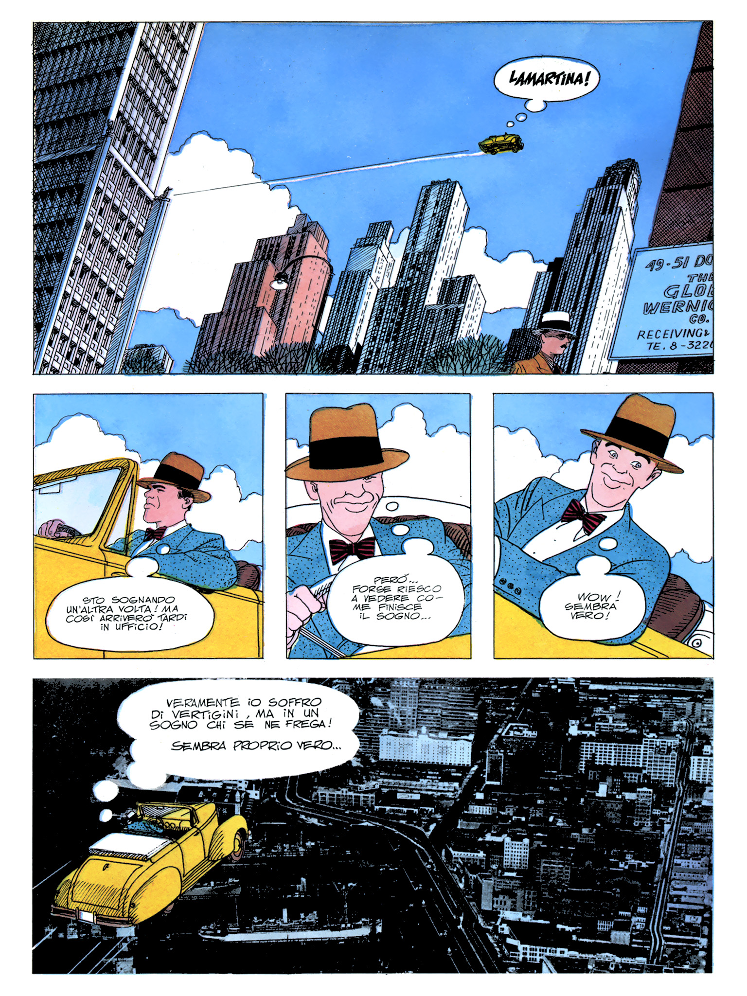 Roy Mann, "In uno strano mondo", di Sclavi & Micheluzzi. Da "Comic Art" nn. 34/39, 1987.