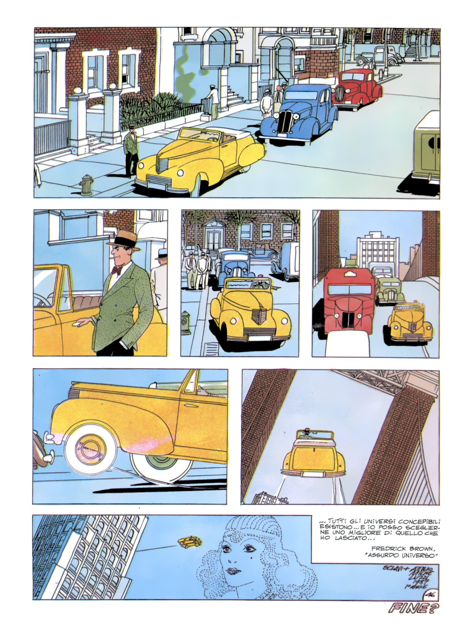Roy Mann, "In uno strano mondo", di Sclavi & Micheluzzi. Da "Comic Art" nn. 34/39, 1987.