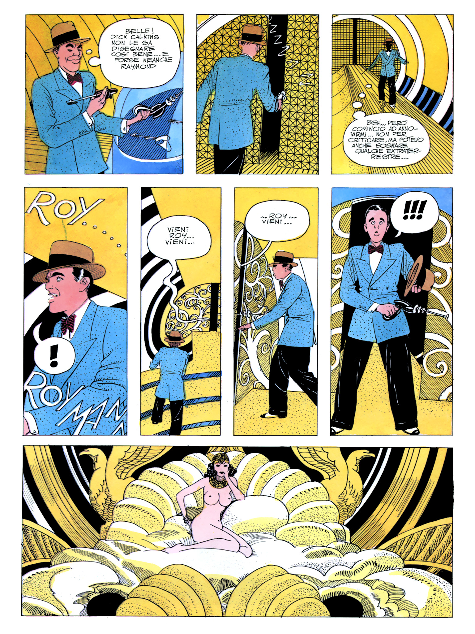 Roy Mann, "In uno strano mondo", di Sclavi & Micheluzzi. Da "Comic Art" nn. 34/39, 1987.