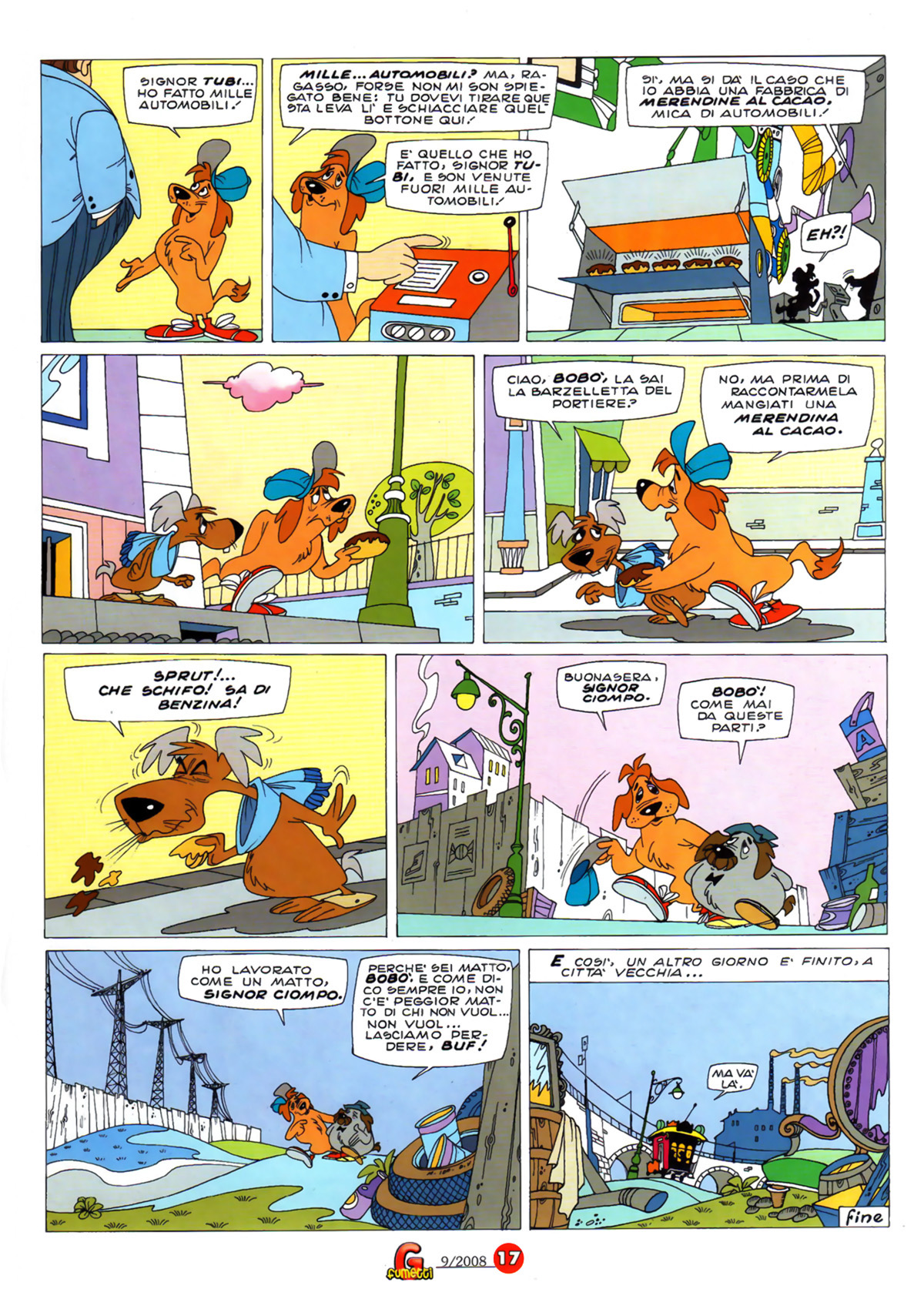 Vita da cani, "Bobò in fabbrica", di Sclavi & Gavioli. Da "Il Giornalino" n. 20, 1984.