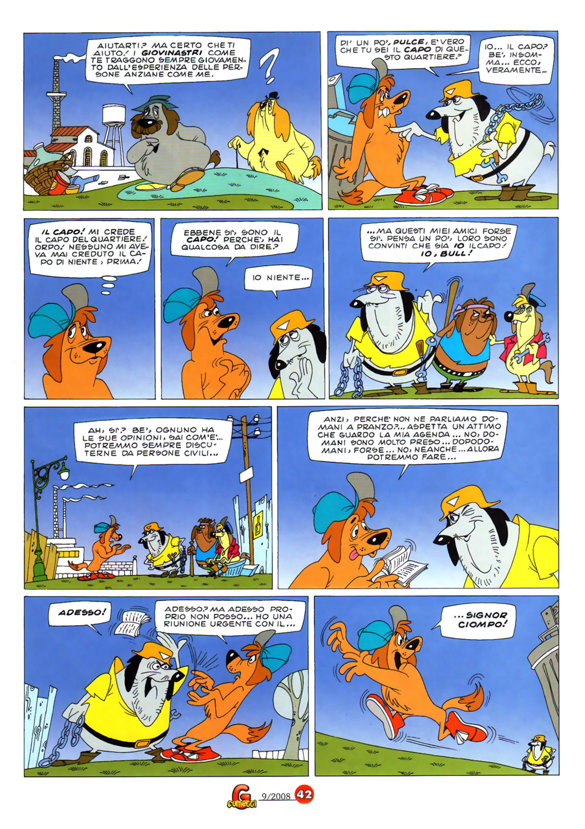 Vita da cani, "Di notte", di Sclavi & Gavioli. Da "Il Giornalino" n. 38, 1984.