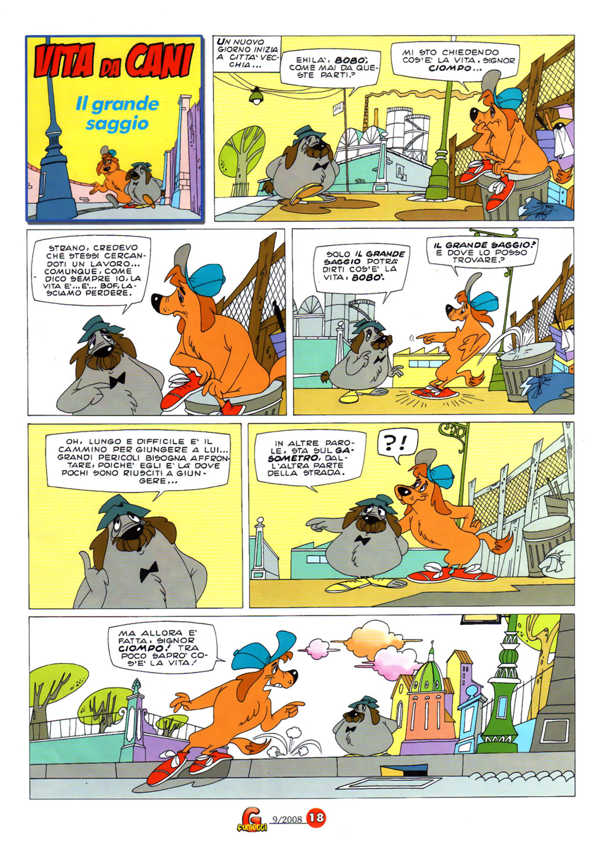 Vita da cani, "Il grande saggio", di Sclavi & Gavioli. Da "Il Giornalino" n. 21, 1984.